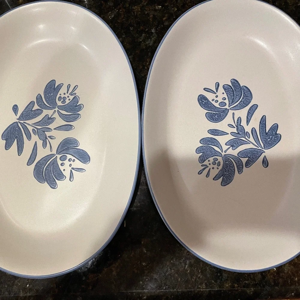 2 Pfaltzgraff  yorktowne oval platter